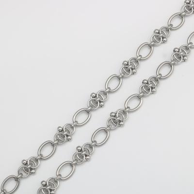 China DIY Handmade Fancy Chain Stainless Steel Bead Chain Bracelet Bag Chain Splicing Creative Wholesale for sale