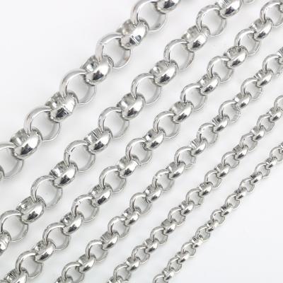 China Wholesale DIY Stainless Steel Bead Chain Bracelet Necklace Accessories Round Luggage Chain for sale