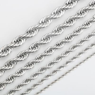 China Fried Stainless Steel Batter DIY Twist Chain Bracelet Necklace Ornaments Semi Finished Chain Wholesale for sale