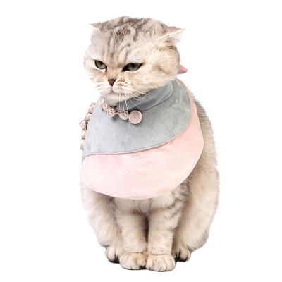 China Wholesale Retro Pet Cat Dog Neck Accessories Pets Viable Collar Saliva Towel From Manufacturer for sale