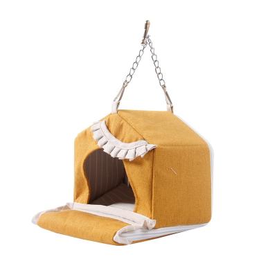 China Manufacturer Wholesale Small Pet Viable Hamster Birds House Cage Hanging Bed Pet Hammock Nest for sale