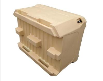 China 1000L Insulated Food Carrier / Hot Food Transport Container with Bottom Pallet Shape Wheels for sale