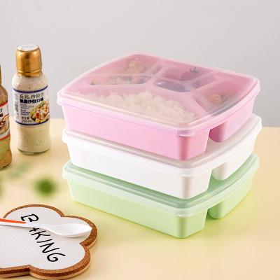 Cina 1280ml Bento Lunch Box riutilizzabile 4 compartimenti in vendita