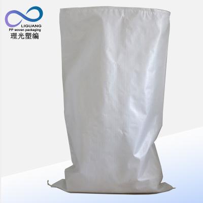 China Polypropylene Plastic Cement Bag Plain Packing PP Woven Bag Moisture Proof for sale