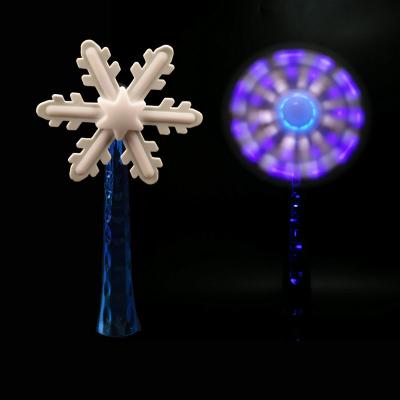 China Gift Spinning Light Up Windmill Flyer Snowflake Shape ABS Material 45x30x42 Cm for sale