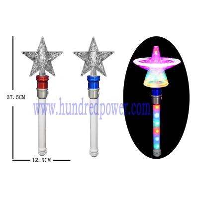 China Plastic Star Led Windmill Spinning Wand Events Flashing Princess Wand for sale