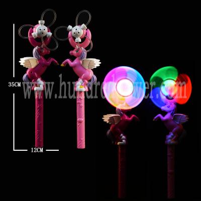 China Children Multicolor Flashing Windmill Toy DIY Pegasus Design 35×12 Cm Size for sale