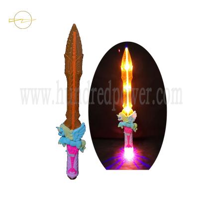 China 5 Lights  Flashing Sword Toy Led Decorative Unicorn Pink Toy Sword 3*AA Battery for sale