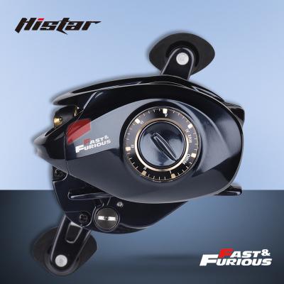 China China HISTAR LEFT HAND Long Drag Pro High Power 7.2:1 Ratio 8kg Baitcasting Fishing Wholesale Casting Magnetic Drag Reel for sale