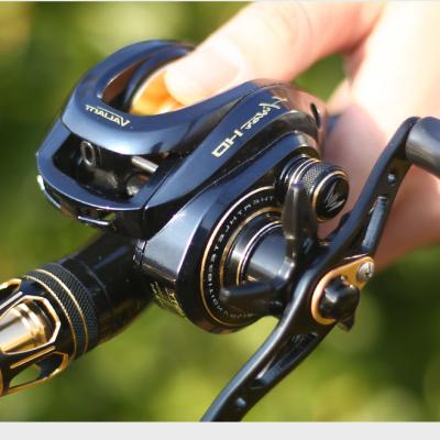 China HISTAR 8.0:1 High Ratio 8kg Drag Power 4+1 BB Long Casting Honor Golden Baitcasting Fishing Reel Magnetic Braking Gold for sale