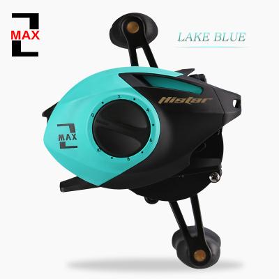 China HISTAR 5+1 BBS 8KG Drag Power 6.3:1 Double Brake Gear Ratio MAX Series Lake Blue Baitcasting Fishing Reel MAX Lake Blue for sale