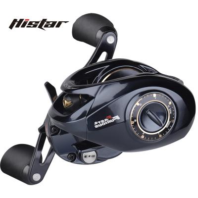 China Wholesale High Quality Power Strong LEFT HAND Histar Drag Black Mamba Magnetic Baitcasting Series Baitcasting Fishing Reels For Sale for sale