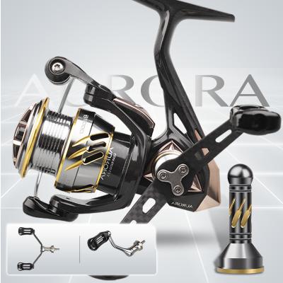 China HISTAR 5.2:1 High Ratio Long Drag 7+1 Power BB Carbon Fiber Double Leg Aurora Spinning Fishing Reel Aurora Double Leg 4.5kg for sale