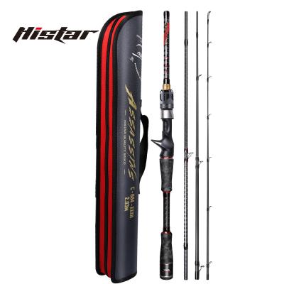 China Histar Assassins 4 Sections Portable Full Carbon Fast Action Carbon Spinning and Casting Type 1.68m to 2.44m Travel Fishing Rod for sale