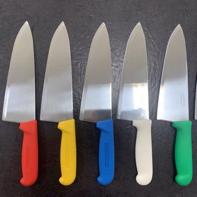 China professional butchers knives chefs cooks supplying knives color coded handles supplies for sharpening services grinding rental FENGHUA TOPS METAL PRODUCTS.CHINA for sale