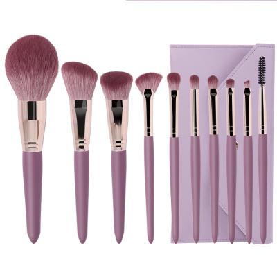 China Angular Blush Wholesale Porcelain Brushes For Natural Hair 10pcs Makeup Pink High Quality Makeup Brushes Make Up Tool Kit for sale