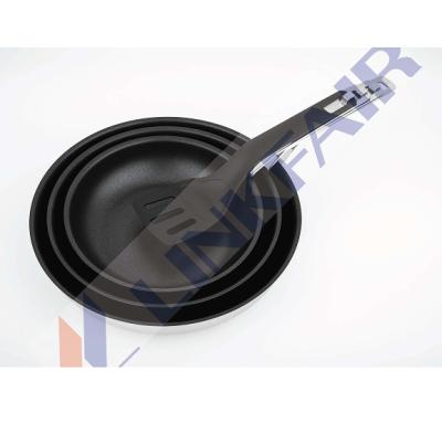 China Sustainable Non-Stick Frying Pan Aluminum Cookware 3 PCS Sets for sale