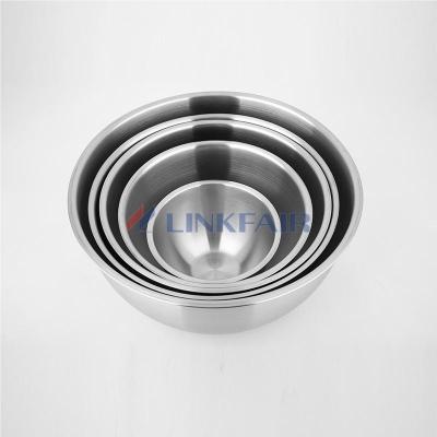 China Sustainable Stainless Steel Mixing Bowl Polished Salad Bowl For Kitchenware for sale