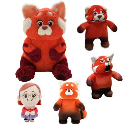 China Home.Restaurant.Hotel.Wedding. Super Markets 2022 Promotions New Design Cartoon Plush Doll Soft Stuffed Doll Rotating Panda Red Plushie Toys for sale