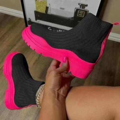 China Other New Arrival Women's Winter Sneaker Flats Black Safety Boots Booties Fashion Boots Women Shoes 2022 for sale