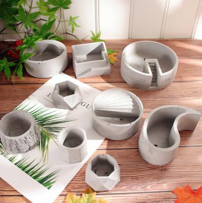 China Hot Sales Silicone Mold Viable Concrete Succulent Flower Custom Silicone Molds For Concrete Planter Cement Pot for sale