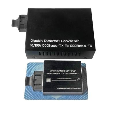 China Indoor And Outdoor Micro Type 10/100/1000Base-Tx To Fiber 100/1000Base-Fx Ethernet Media Converter Single Mode 20km for sale