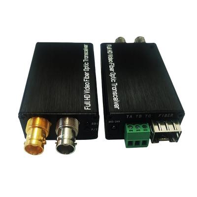 China Mini Converter 3G-SDI Video to Fiber Converter Video Fiber Optic Transceiver with Reverse RS485 SMF 20KM LNK-M3G-1V1D-20 for sale