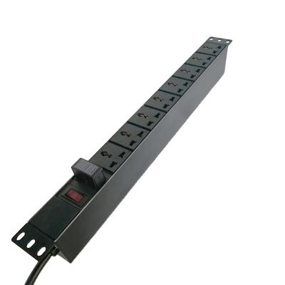 China 19 Inch 1U 8 Power Distribution Unit Indoor And Outdoor Port PDU With 10KA Surge Protection for sale