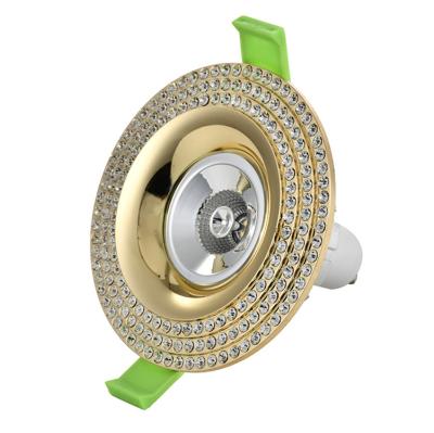 China Zhongshan high lighting anti-glare hotel office indoor mr16 recessed downlight lead crystal GU10 sight spotlight for sale