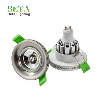 China CE aluminum check body white gold deep downlight fitting MR16 GU10 G5.3 leaded crystal downlight housing for sale