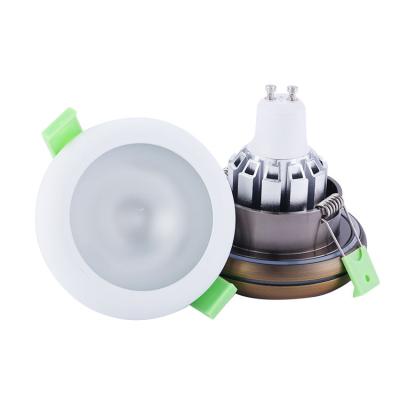 China Smiple Nordic Style Standard Dim To Heat Bathroom Round Ceiling Dimmable Gu10 Led Spotlight for sale