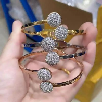 China Nickel-Free Lead-Free Silver Diamond-encrusted Ball Fine Bracelet Factory Wholesale Can Be Customized Fashion Jewelry Bracelets For Women And Men for sale