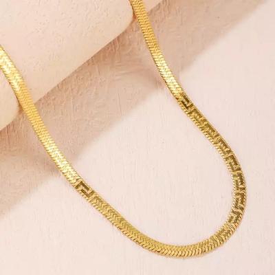 China Casual/Sporty 2023 New Fashion Jewelry 18K Gold Plated Stainless Steel Snake Chain Fine Necklaces for sale