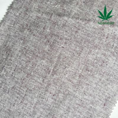 China Sustainable Natural Hemp Fabric Organic Cotton Yarn Dyed Fabric With Stretch for sale