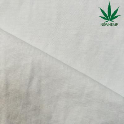 China Sustainable Natural Hemp Fabric 30%hemp 70%organic Cotton Hemp Jersey Fabric For T Shirts for sale