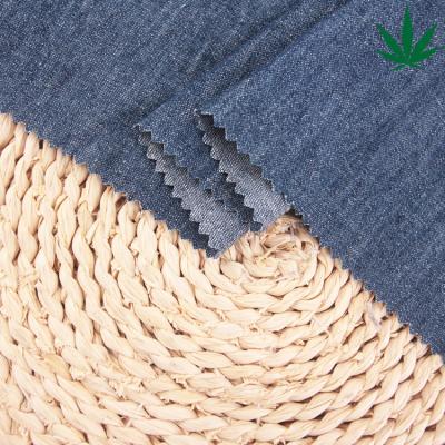 China Sustainable 55% Hemp 45% Cotton Hemp Denim High Quality Eco-friendly Organic Fabric For Clothing for sale