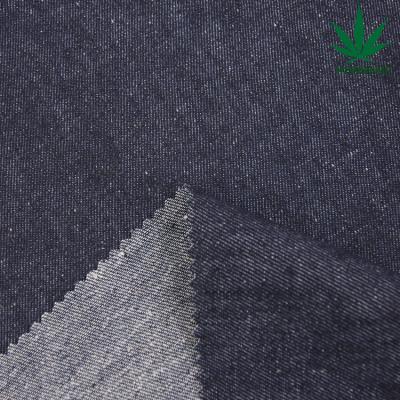 China Sustainable Organic 55% Hemp 45% Cotton Blends Hemp Denim Fabric In Stock For Clothing for sale