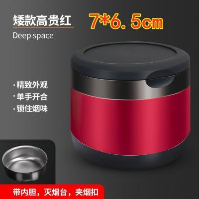 China Cross-border alloyLEDMultifunctional metal stainless steel coating car ashtray giftCECertificate Car bedside desk small for sale