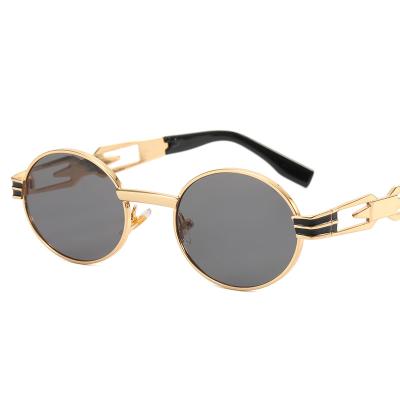 China Hot Round Rotated Metal Retro Vintage Vapor Punk Sun Glasses Unisex Sunglasses Shades Custom Brand Logo for sale