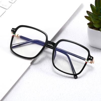 China Square Frame Computer Glasses New Large Radius Frame Glasses TR90 Ultra Light Flat Super Light Anti-Blue Glasses For Men for sale