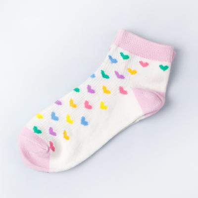 China Wholesale Customer Fashion Heart Design Breathable Girl Cotton Sock for sale