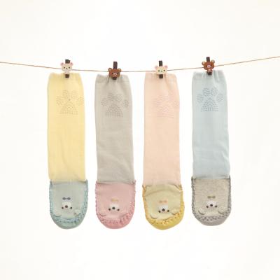 China Anti Slip Antibacterial Kids Cotton Home Socks Spring Slim Newborn Summer Legwear for sale