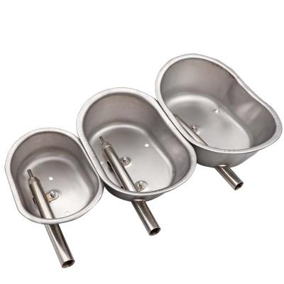 China Hog Drinking High Quality Hog Raising Breeding Equipment Oval Different Size Durable Stainless Steel Hog Drinker Bowl Water Bowl for sale