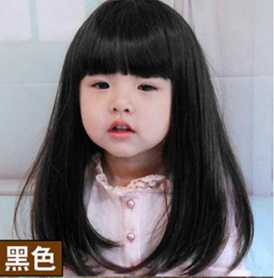 China Hot Selling Manufactur Baby's Long Medium Straight Hair Long Girl's Wig 1-10 Years Girl's Wig Regular Wave Children's Wig for sale