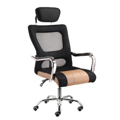 China Adjustable (height) Chian strong metal decoration on computer swivel mesh fabric executive high back manager ergonomic office chair for sale