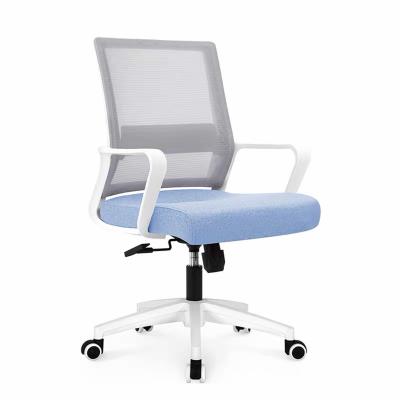 China Adjustable (height) Factory direct sale cheap high quality Comfort Seating modern plastic mesh fabric wheel  plastic computer chair office for sale