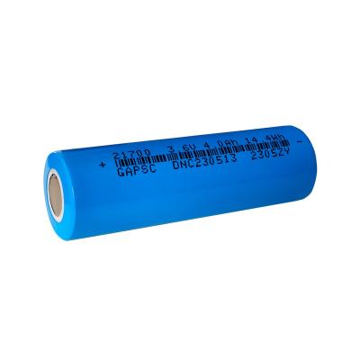 China Toys 21700  Rechargeable Battery Lithium 3.6V 4000mAh Cell for sale