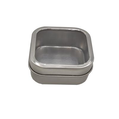 China Hot Sale New Style Recyclable Metal Square Mini Aluminum Jar Tin Box Crate Package for sale