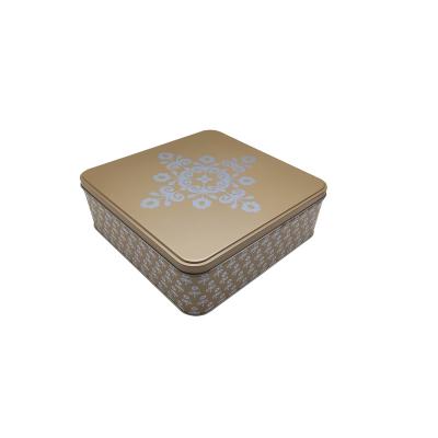 China Durable Metal Packaging Moon Cake Cookie Cake Gift Tin Box With Food Grade Cookie Tin for sale