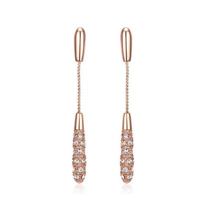 China New Trendy Style Ear Water Drop Earrings Diamond Earrings Jewelry Shiny Elegant For Women for sale